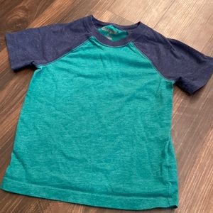 Toddler Boy Marled Navy Blue & Kelly Green Jersey Soft Short Sleeve Tee Shirt